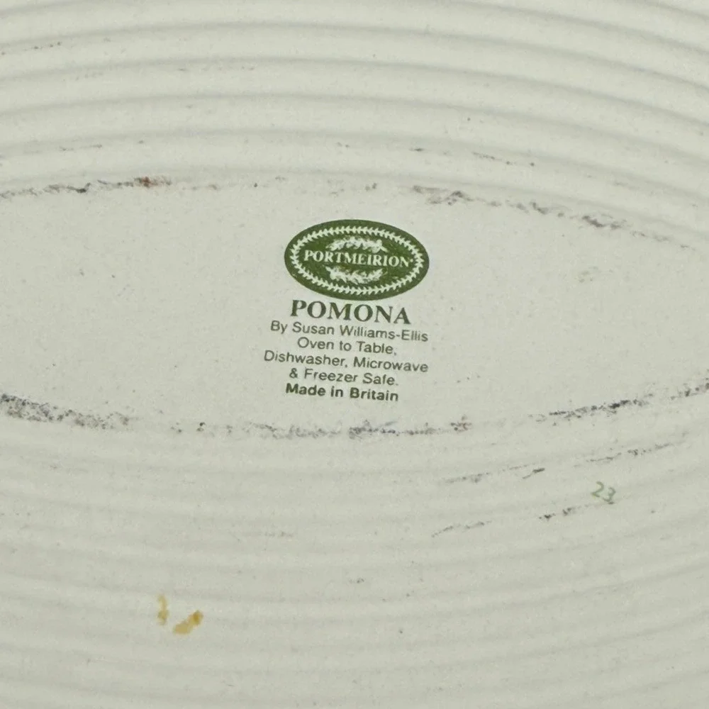 Vtg Portmeirion Pomona Roman Apricot Oval Au Gratin Baking Serving Dish 3